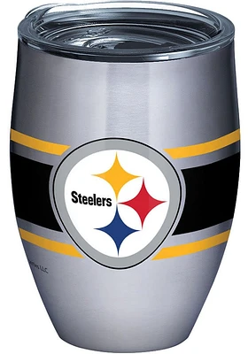 Pittsburgh Steelers 12oz Stripes Stainless Steel Stemless - Silver