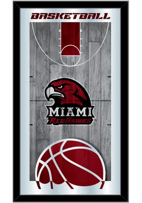 Miami RedHawks 15x26 Basketball Wall Mirror