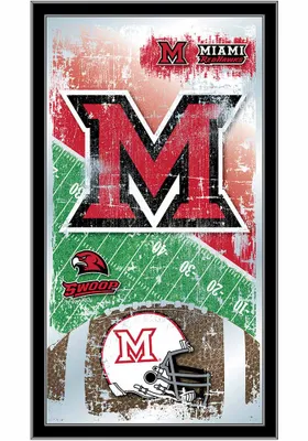 Miami RedHawks 15x26 Football Wall Mirror