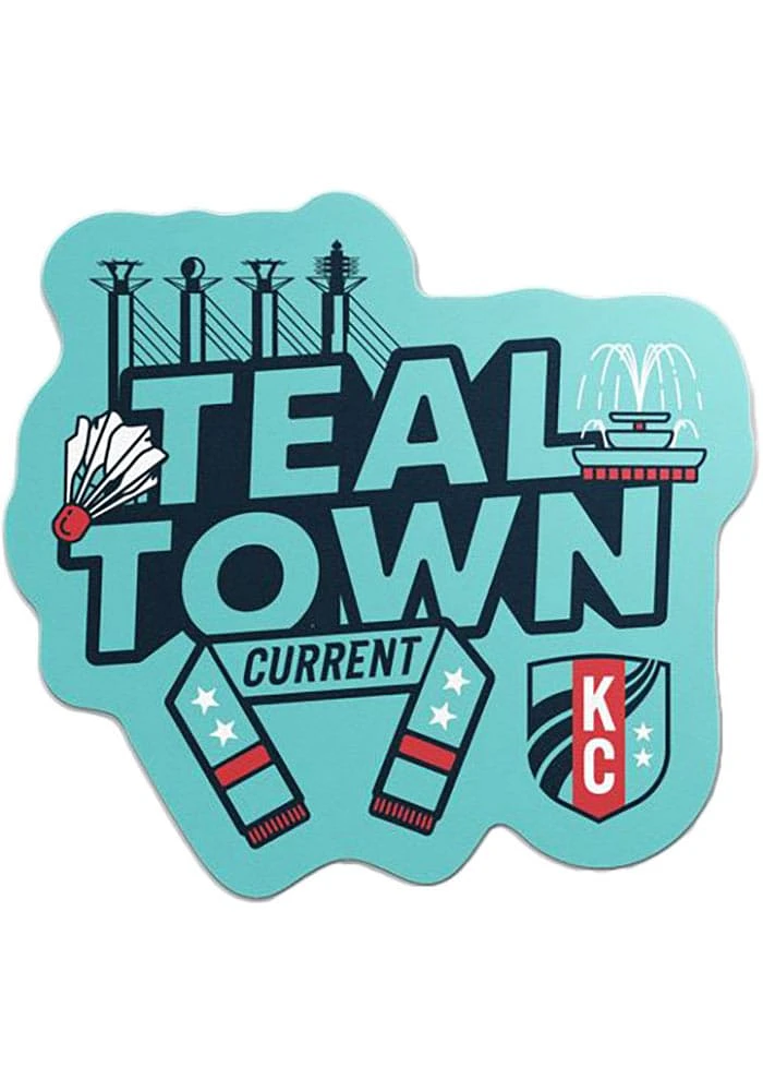 KC Current Teal Town Stickers - Blue