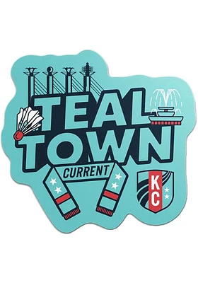 KC Current Teal Town Stickers - Blue