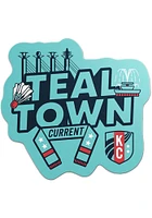 KC Current Teal Town Stickers - Blue