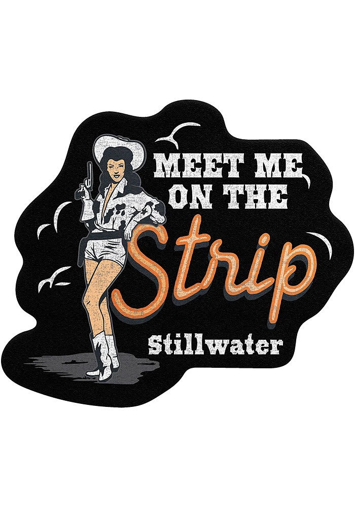 Stillwater Meet Me On The Strip Stickers - Black