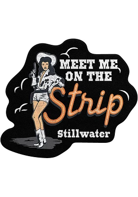 Stillwater Meet Me On The Strip Stickers - Black