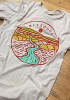 Missouri Oatmeal Line Icon Short Sleeve Fashion T Shirt
