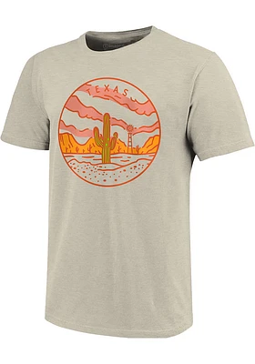 Texas Oatmeal Line Icon Short Sleeve Fashion T Shirt