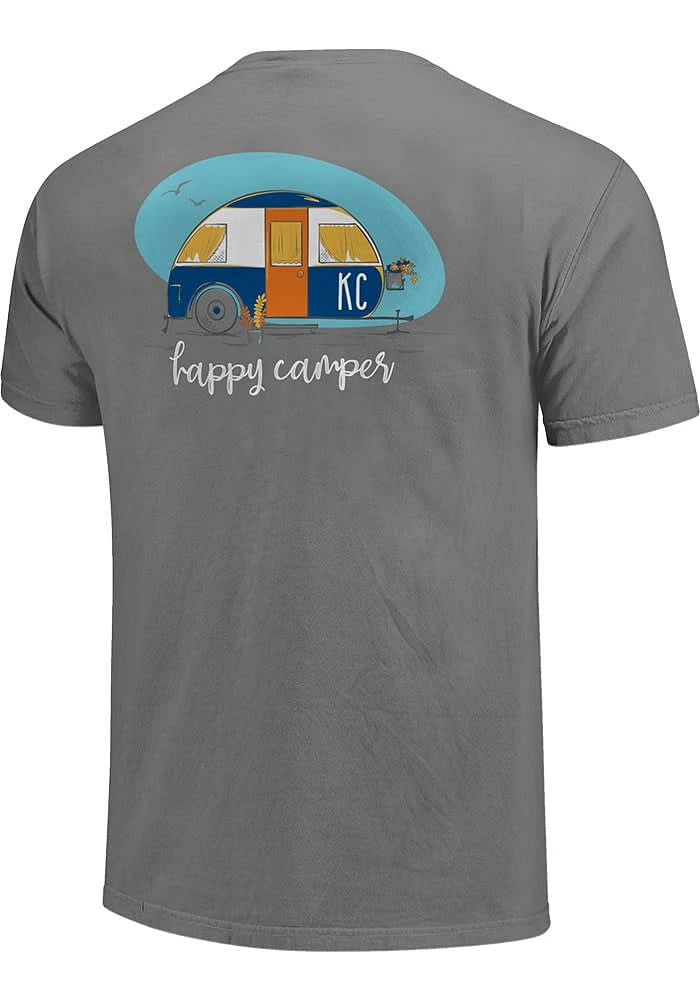 Kansas City Grey Happy Camper Short Sleeve T Shirt