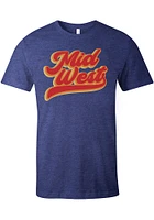 RALLY Navy Blue Mid West Short Sleeve Fashion T Shirt