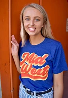 RALLY Navy Blue Mid West Short Sleeve Fashion T Shirt