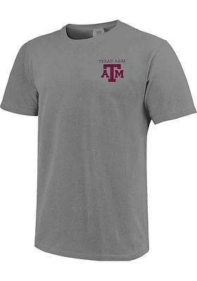 Texas A&M Aggies Grey Script Comfort Colors Short Sleeve T Shirt