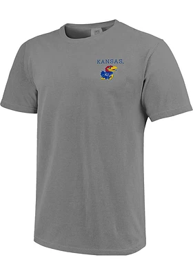 Kansas Jayhawks Grey Comfort Colors Short Sleeve T Shirt