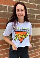 Detroit Womens White 90s Theme Short Sleeve T-Shirt