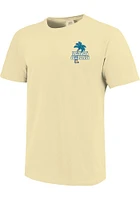 Kansas Jayhawks Womens Yellow Beach Vibes Short Sleeve T-Shirt