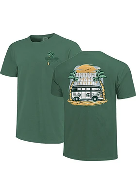 Michigan State Spartans Womens Green Beach Vibes Short Sleeve T-Shirt