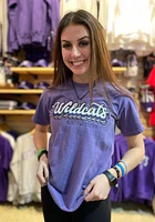 Northwestern Wildcats Womens Purple Retro Stack Script Short Sleeve T-Shirt