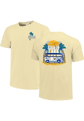 Pitt Panthers Womens Yellow Beach Vibes Short Sleeve T-Shirt