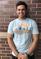Philadelphia Light Blue City Skyline Short Sleeve T Shirt