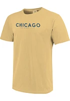 Chicago Yellow Sketched Scene Short Sleeve T Shirt