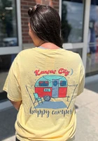Kansas City Yellow Night Sky Camper Short Sleeve T Shirt