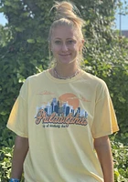 Philadelphia Yellow City Skyline Short Sleeve T Shirt