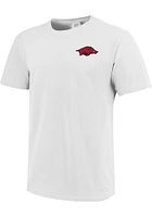 Arkansas Razorbacks Womens White Floral Short Sleeve T-Shirt