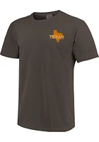 Texas Charcoal State Windmill Scene Short Sleeve T Shirt