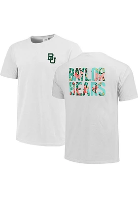 Baylor Bears Womens White Floral Short Sleeve T-Shirt