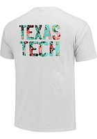 Texas Tech Red Raiders Womens White Floral Short Sleeve T-Shirt
