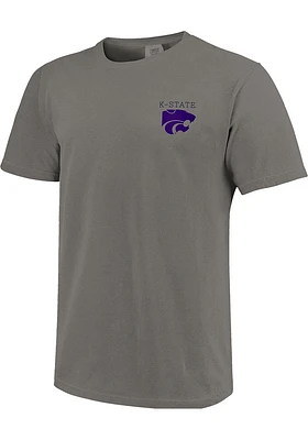 K-State Wildcats Grey Comfort Colors Short Sleeve T Shirt
