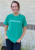 Eastern Michigan Eagles Womens Green Wordmark Dots Short Sleeve T-Shirt