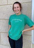 Eastern Michigan Eagles Womens Green New Basic Short Sleeve T-Shirt