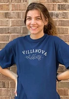 Villanova Wildcats Womens Navy Blue New Basic Short Sleeve T-Shirt