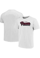 Texas Womans University Womens White Retro Stack Script Short Sleeve T-Shirt