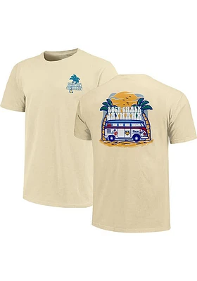 Kansas Jayhawks Womens Yellow Beach Style Short Sleeve T-Shirt