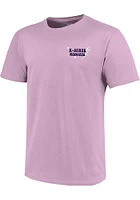 K-State Wildcats Womens Lavender Groovy Lightning Short Sleeve T-Shirt