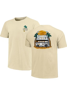 Missouri Tigers Womens Yellow Beach Vibes Short Sleeve T-Shirt
