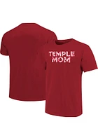 Temple Owls Womens Red Mom Short Sleeve T-Shirt