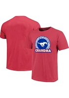 SMU Mustangs Womens Red Grandma Short Sleeve T-Shirt