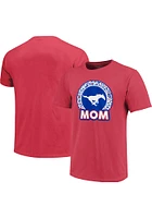 SMU Mustangs Womens Red Mom Short Sleeve T-Shirt
