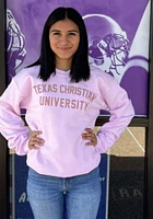 TCU Horned Frogs Womens Pink Classic Crew Sweatshirt