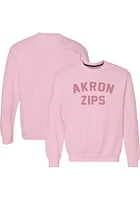 Akron Zips Womens Pink Classic Crew Sweatshirt
