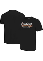 Oklahoma State Cowboys Womens Black Retro Stack Script Short Sleeve T-Shirt