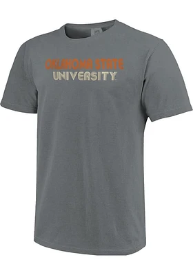 Oklahoma State Cowboys Charcoal Wordmark Comfort Colors Short Sleeve T Shirt