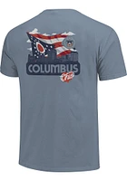 Columbus Blue Skyline State Flag Short Sleeve T Shirt