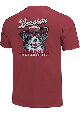 Branson Crimson Dog Sunglasses Short Sleeve T Shirt