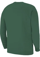 Michigan State Spartans Mens Green Number One Graphic Spartan Long Sleeve Crew Sweatshirt