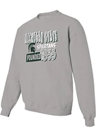 Michigan State Spartans Mens Grey STACEKD SPARTAN Long Sleeve Crew Sweatshirt