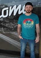 Oklahoma Teal Buffalo Sunset Short Sleeve Fashion T Shirt