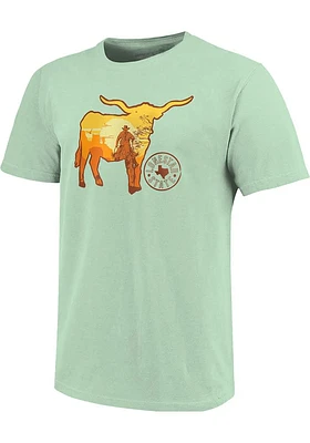 Texas Longhorn Landscape Short Sleeve Fashion T Shirt