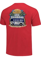 SMU Mustangs Womens Red Beach Vibes Short Sleeve T-Shirt
